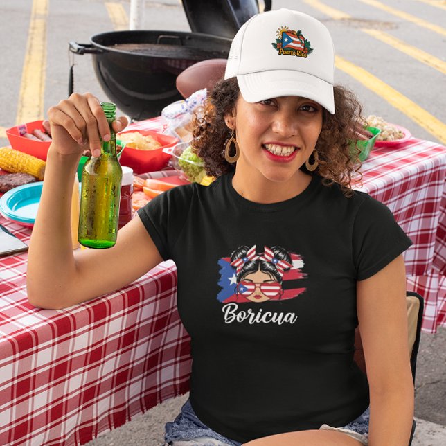 Trendy Boricua Girl Puerto Rico Flag T-Shirt (Trendy Boricua Girl Puerto Rico Flag T-Shirt)
