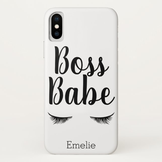 Trendy Boss Babe Eyelashes Case-Mate iPhone Case (Back)