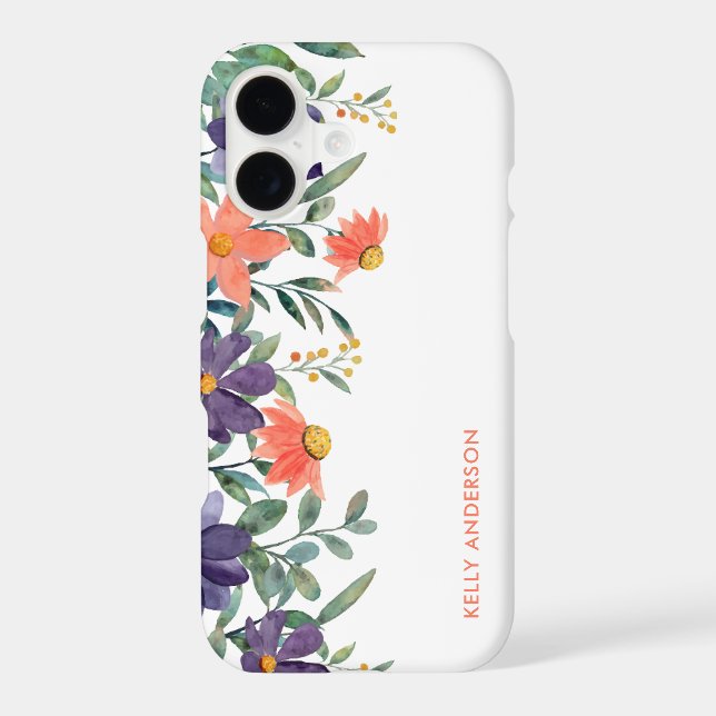 Trendy Botanical Foliage Pattern Monogrammed Decal (Back)