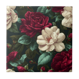 Trendy Botanical Gardenias Tiles For Indoor Floor