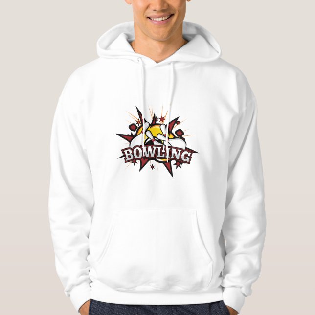 Trendy Bowling Strike Graphic  Hoodie (Front)