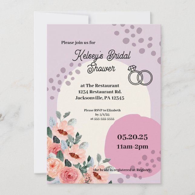 Trendy Bridal Shower Invite (Front)