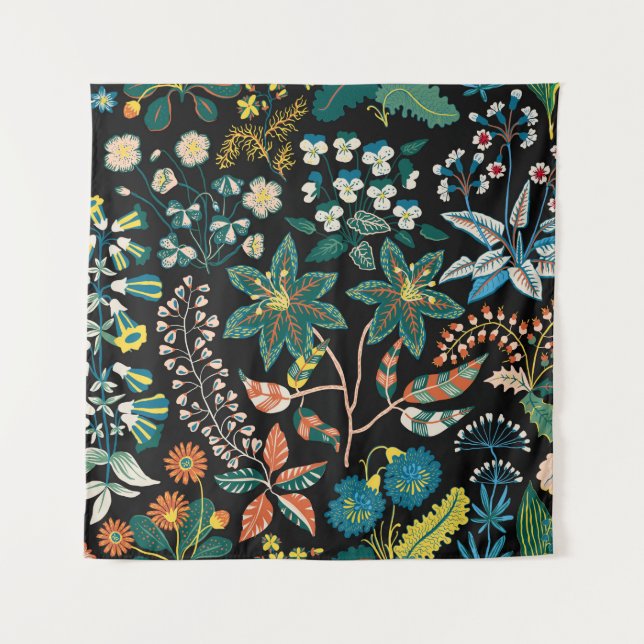 Trendy bright Floral pattern in the many kind of f Tapestry (Front)