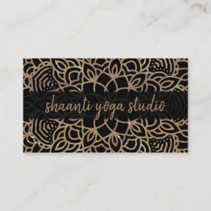 Trendy Bronze Mandala Professional Business Card