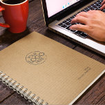 Trendy Brown Cardboard Modern Logo Weekly Planner<br><div class="desc">Classically styled 2024 weekly planner prominently featuring a personal logo. Brown corrugated cardboard image covers. Personalizable logo,  year,  name. Understated elegance. Stylish modern serif typography. Planner with monthly overviews and weekly planning sheets. Contact for assistance in personalising.</div>