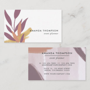 Trendy Brush Strokes Collage Business Card