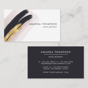 Trendy Brush Strokes Collage Business Card