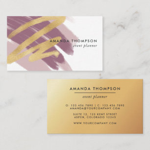 Trendy Brush Strokes Collage Business Card