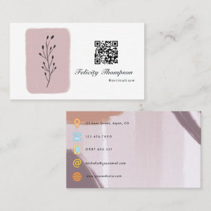 Trendy Brush Strokes Collage Business Card
