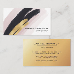 Trendy Brush Strokes Collage Business Card