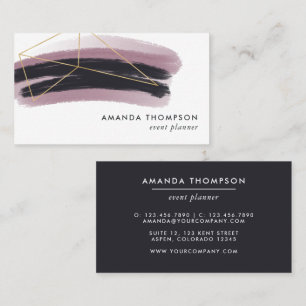 Trendy Brush Strokes Collage Business Card