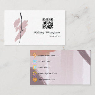 Trendy Brush Strokes Collage Business Card