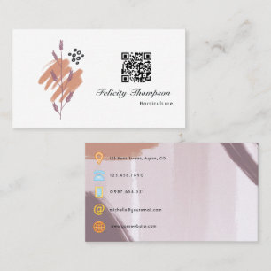 Trendy Brush Strokes Collage Business Card