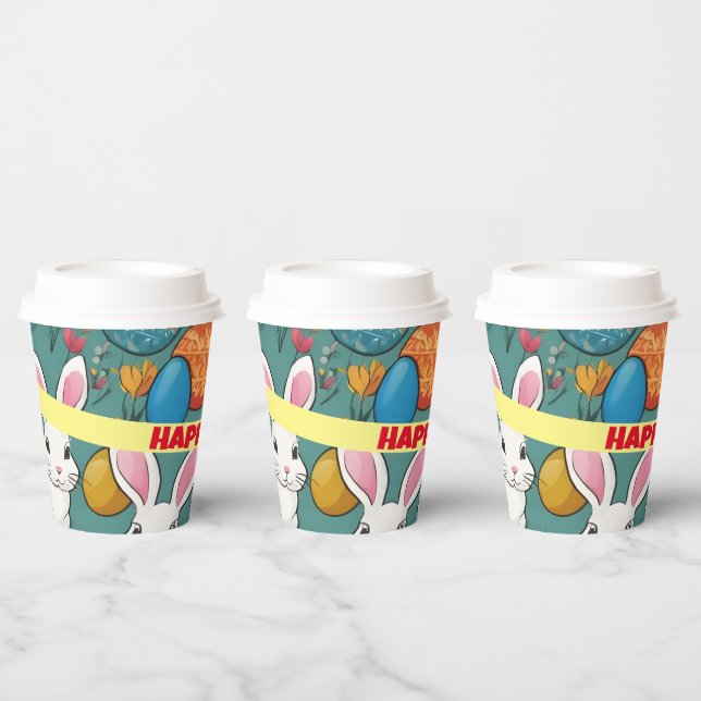Trendy Bunny Easter Collection Paper Cups (Multi)