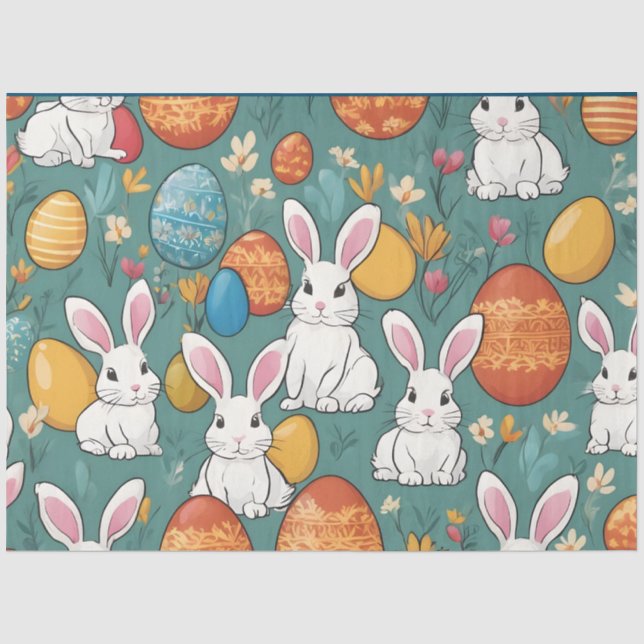 Trendy Bunny Easter Collection Tissue Paper (Front)