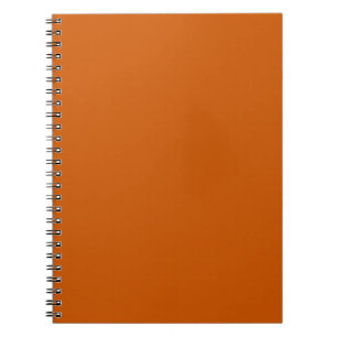 Trendy Burnt Orange Solid Colour   Elegant Notebook