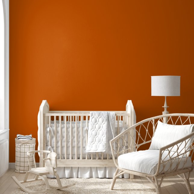 Trendy Burnt Orange Solid Colour | Elegant Wallpaper (Kids)
