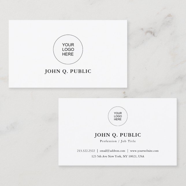Trendy Business Cards Add Company Logo Here (Front/Back)