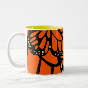 Trendy Butterfly Wings Dream Orange Yellow Two-Tone Coffee Mug