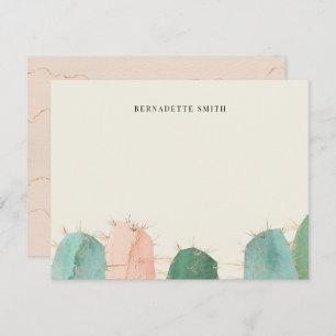 Trendy Cactus Pink Stationery Note Card