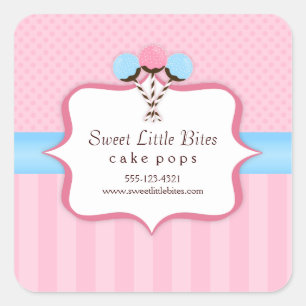 Trendy Cake Pop Bakery Labels