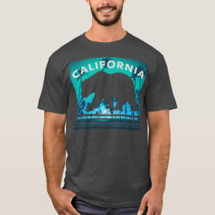 Trendy California Bear Tropical Sunset Silhouette T-Shirt