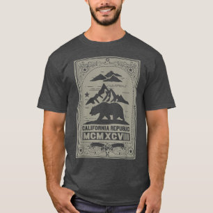 Trendy California Republic Bear Poster  T-Shirt