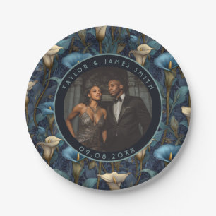 Trendy Calle Lilies Plates For Bachelor Party