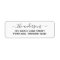 Trendy Calligraphy Script Family Return Address