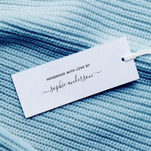 Trendy Calligraphy Script Name Handmade With Love Self-inking Stamp