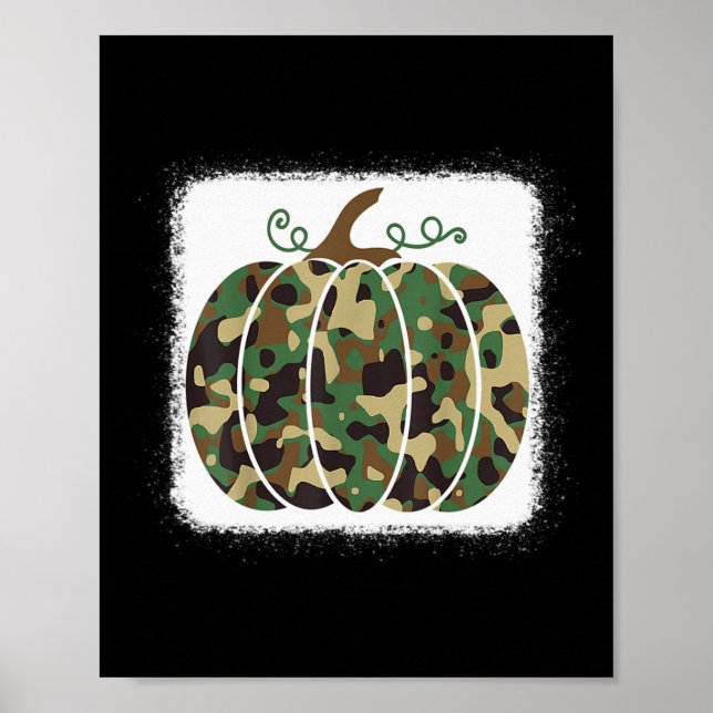Trendy Camo Print Pumpkin Cute Fall Gift For Hunte (Front)