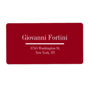 Trendy Carmine Red Plain Elegant Modern Minimalist