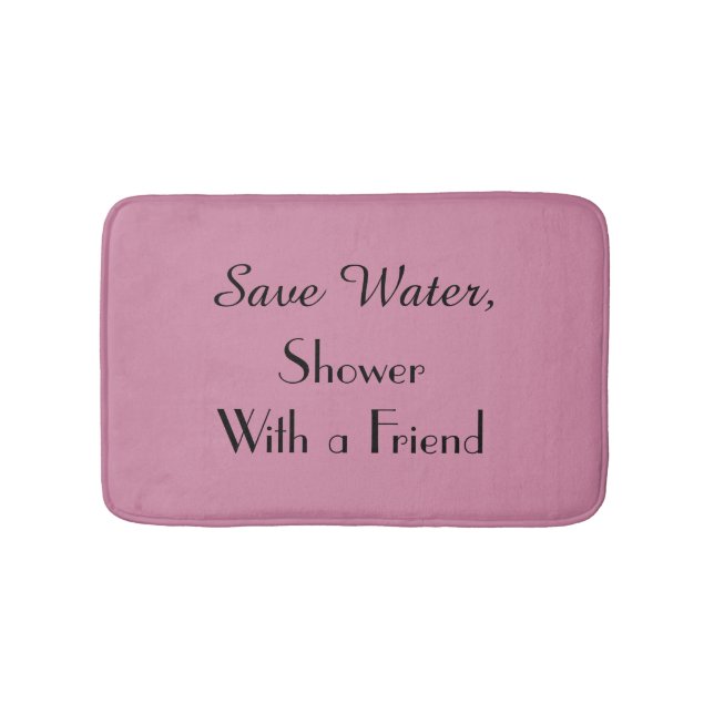 Trendy Cashmere Rose Save Water Plush Bath Mat (Front)