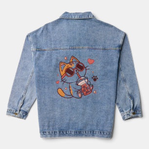Trendy Cat Boba Tea Zip Jacket – Cute & Cozy