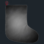 Trendy Chalkboard Vignette Large Christmas Stocking<br><div class="desc">This cool background design depicts the grain and texture of a blackboard that has been drawn on with chalk and erased many times. It has a vignette look to it, fading to lighter in the centre. This simple, yet very elegant and cool chalkboard background is the perfect starting point for...</div>