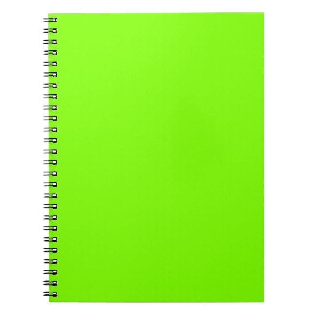 Trendy Chartreuse Solid Colour | Elegant Notebook (Front)