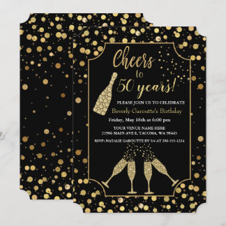 Trendy Cheers Birthday Party Invitation