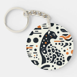 Trendy Cheetah Spot Acrylic Keychain