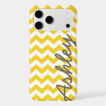 Trendy Chevron Pattern - script name yellow grey