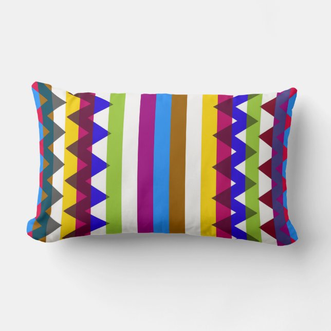 Trendy Chevron Stripes Pattern #14 Lumbar Cushion (Front)