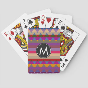 Trendy Chevron Stripes Pattern #17 Playing Cards