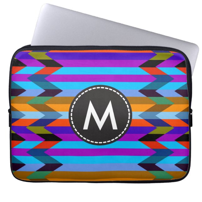 Trendy Chevron Stripes Pattern #18 Laptop Sleeve (Front)