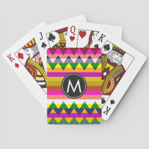 Trendy Chevron Stripes Pattern #20 Playing Cards