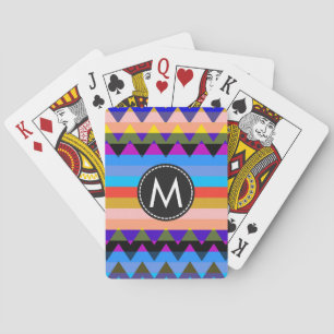 Trendy Chevron Stripes Pattern #24 Playing Cards