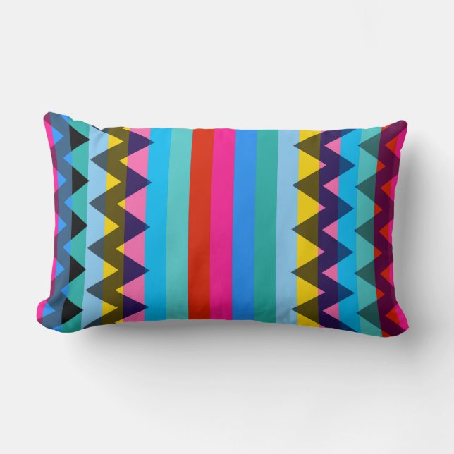 Trendy Chevron Stripes Pattern #26 Lumbar Cushion (Front)