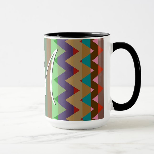 Trendy Chevron Stripes Pattern #2 Mug (Right)