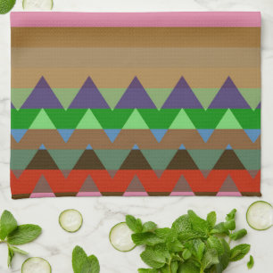 Trendy Chevron Stripes Pattern# 2 Tea Towel