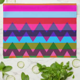 Trendy Chevron Stripes Pattern #30 Tea Towel