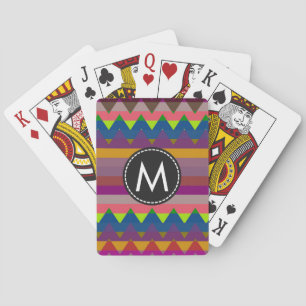 Trendy Chevron Stripes Pattern #6 Playing Cards