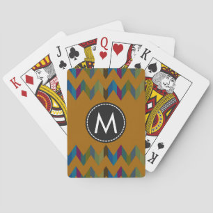 Trendy Chevron Stripes Pattern #7 Playing Cards
